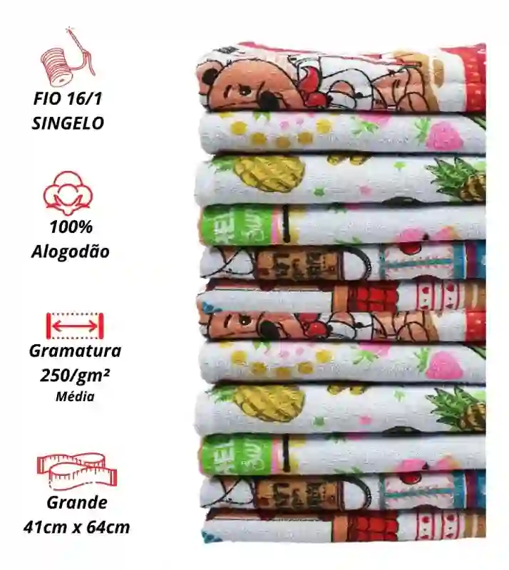 Pano de prato estampa atoalhado enviado por cliente