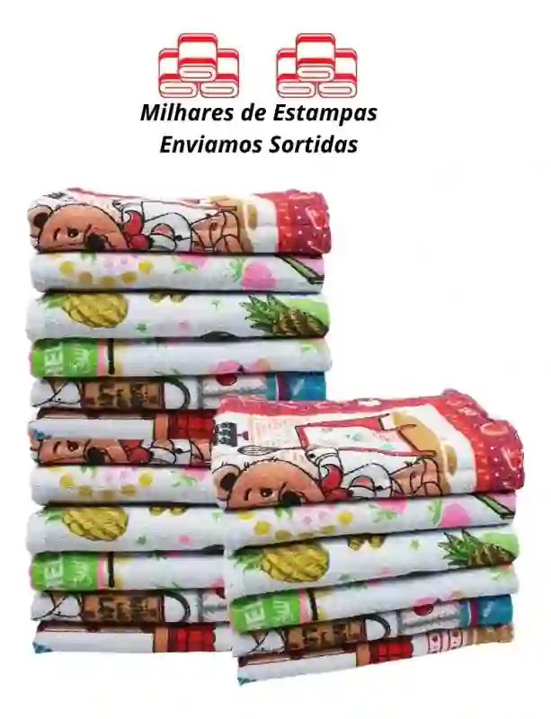 Pano de prato estampa atoalhado enviado por cliente